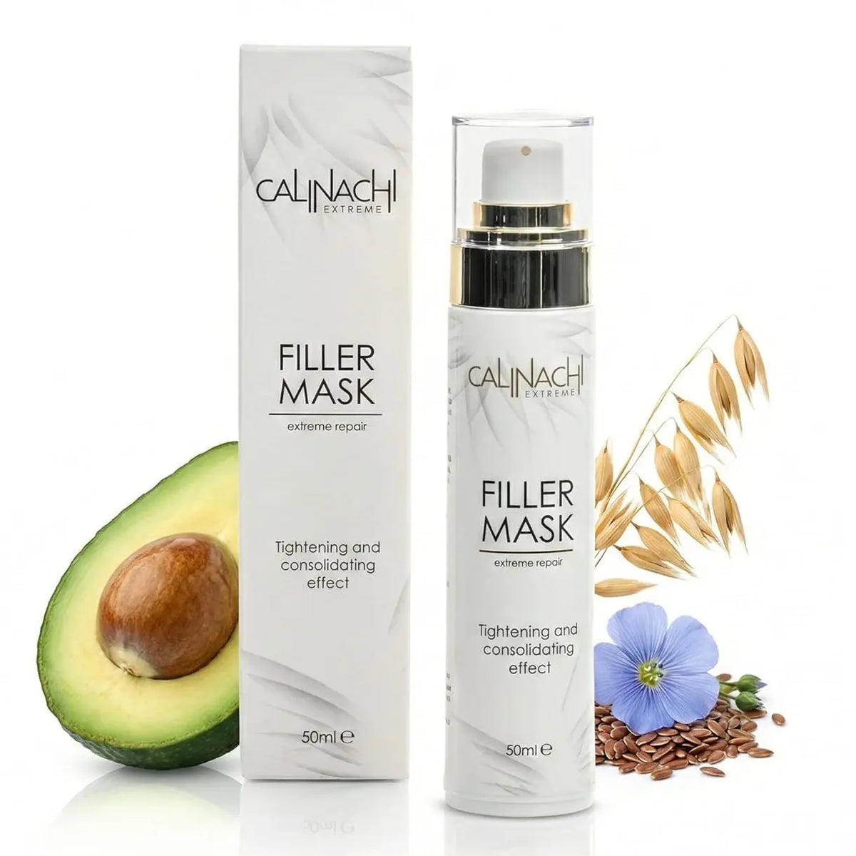 Filler Mask for Face, Neck, and Décolletage, 50ml.  CALINACHI Cosmetics