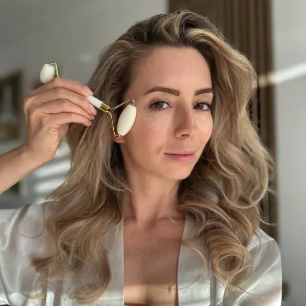 Facial Roller, 100% Natural Quartz  CALINACHI Cosmetics