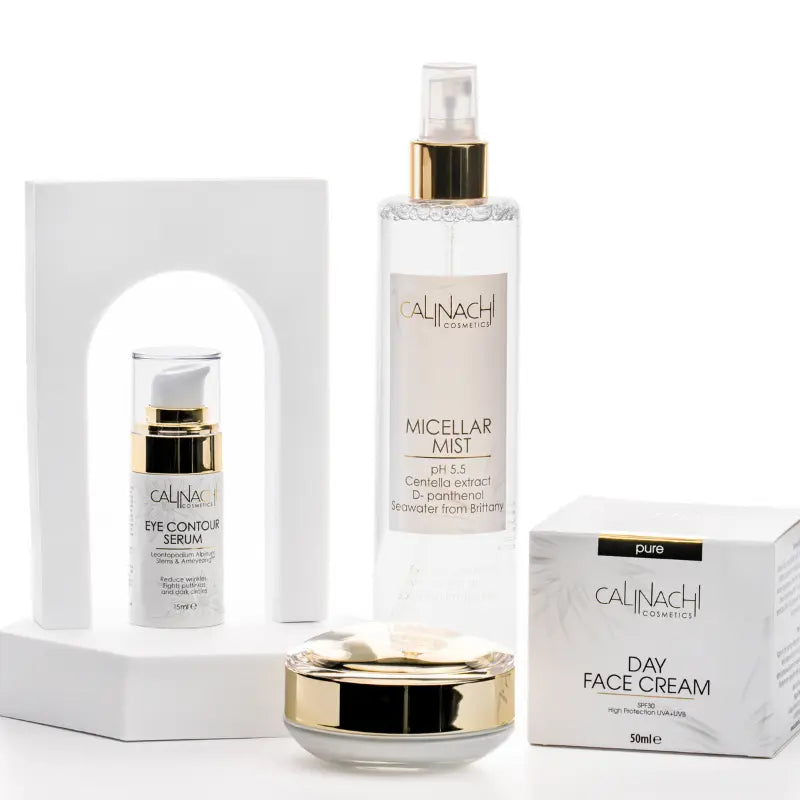 Hydrating Day Therapy for Face, Neck &amp; Décolleté SkinCare Set CALINACHI Cosmetics